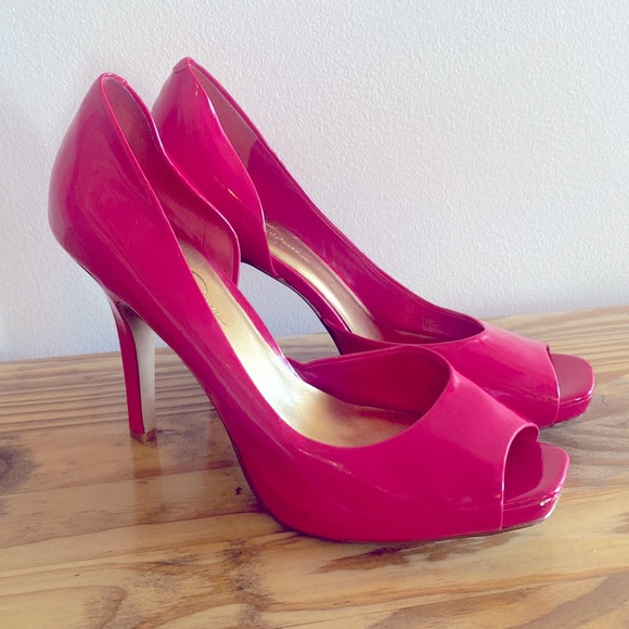 Jessica Simpson Shoes - Jessica Simpson Hot Pink Heels 11